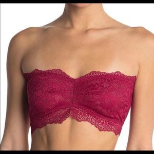 Free People Lacey Looks Bandeau in Burgundy